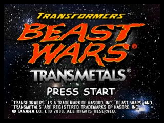 Transformers - Beast Wars Transmetals (USA) Title Screen